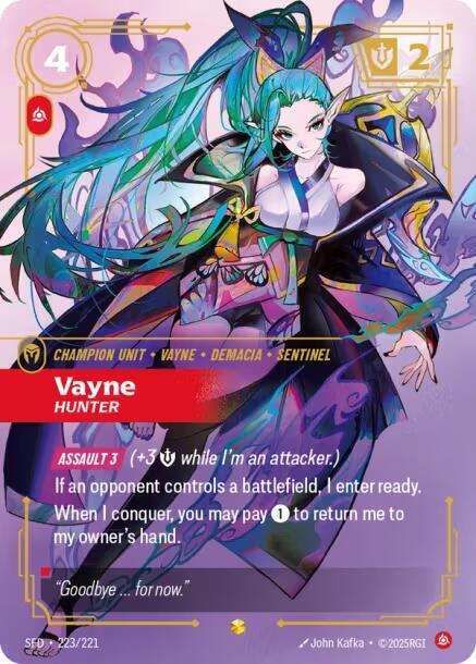 Vayne - Hunter (Overnumbered) - Spiritforged (SPF) NM *FOIL*
