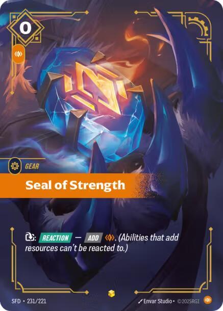 Seal of Strength (Overnumbered) - Spiritforged (SPF) NM *FOIL*