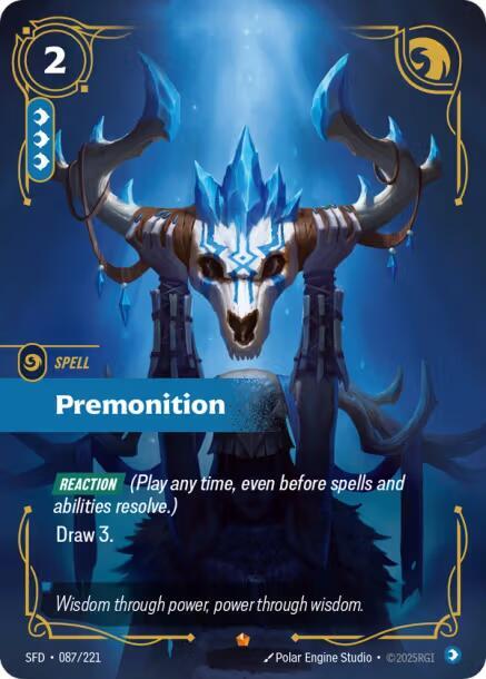 Premonition - Spiritforged (SFD) NM *FOIL*
