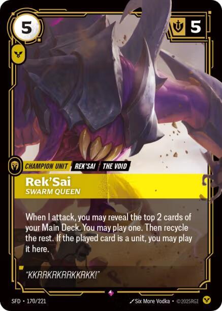 Rek'Sai - Swarm Queen - Spiritforged (SFD) NM *FOIL*
