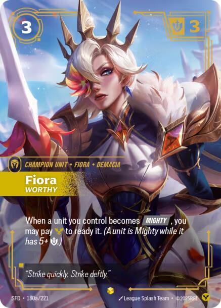 Fiora - Worthy (Alternate Art) - Spiritforged (SFD) NM *FOIL*