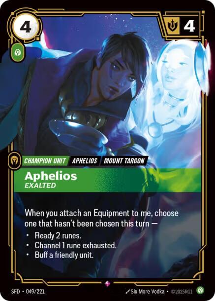 Aphelios - Exalted - Spiritforged (SFD) NM *FOIL*