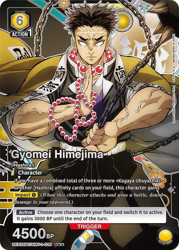 Gyomei Himejima (026) (U**) - UEX05BT: Demon Slayer: Kimetsu no Yaiba Vol.2 (UEX05BT) NM *FOIL*