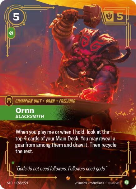 Ornn - Blacksmith - Spiritforged (SFD) NM *FOIL*