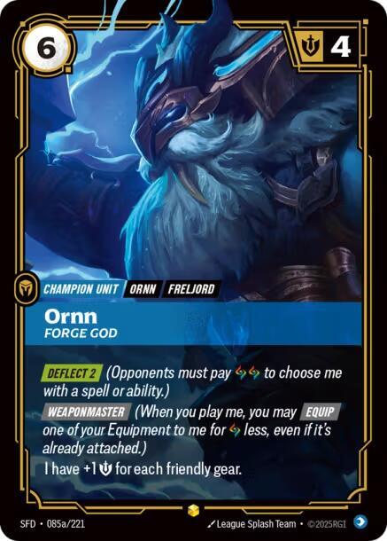 Ornn - Forge God (Alternate Art) - Spiritforged (SFD) NM *FOIL*