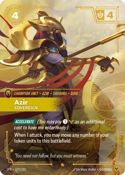 Azir - Sovereign - Spiritforged (SPF) NM *FOIL*