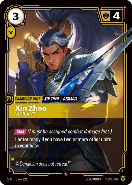 Xin Zhao - Vigilant - Spiritforged (SFD) NM *FOIL*