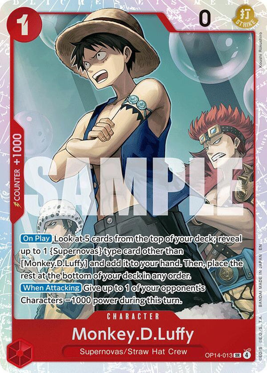 Monkey.D.Luffy - OP14-013 - The Azure Sea's Seven (OP14) NM *FOIL*