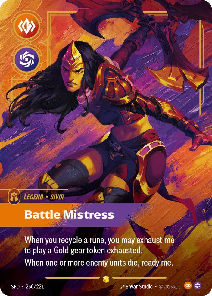 Sivir, Battle Mistress (Overnumbered) - Spiritforged (SFD) NM *FOIL*