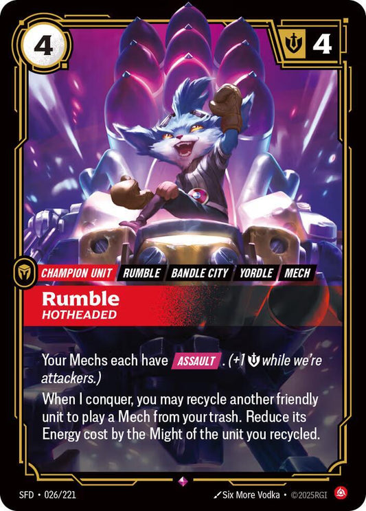 Rumble - Hotheaded - Spiritforged (SFD) NM *FOIL*