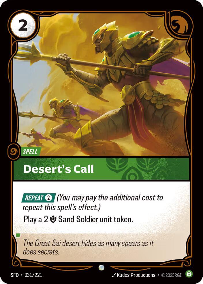 Desert's Call - Spiritforged (SFD) NM *FOIL*