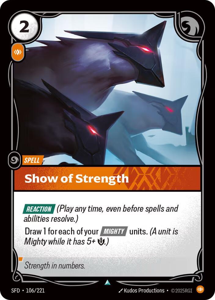 Show of Strength - Spiritforged (SFD) NM *FOIL*
