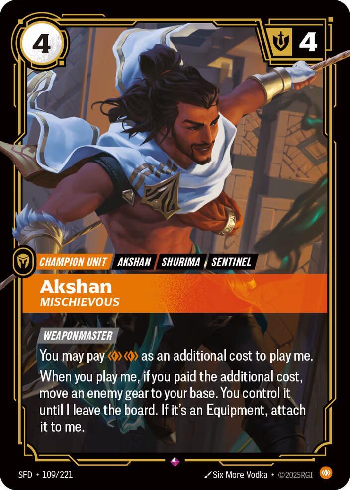 Akshan - Mischievous - Spiritforged (SFD) NM *FOIL*