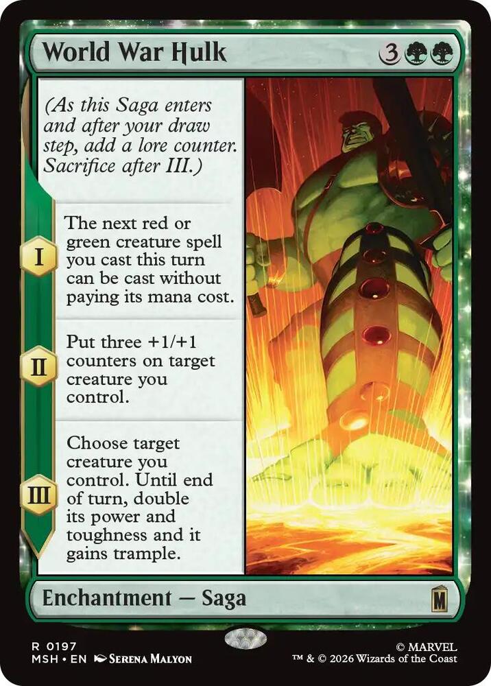 World War Hulk - Marvel Super Heroes (MSH) NM *FOIL*