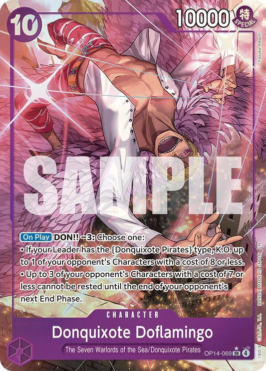 Donquixote Doflamingo - OP14-069 (Alternate Art) - The Azure Sea's Seven (OP14) NM *FOIL*