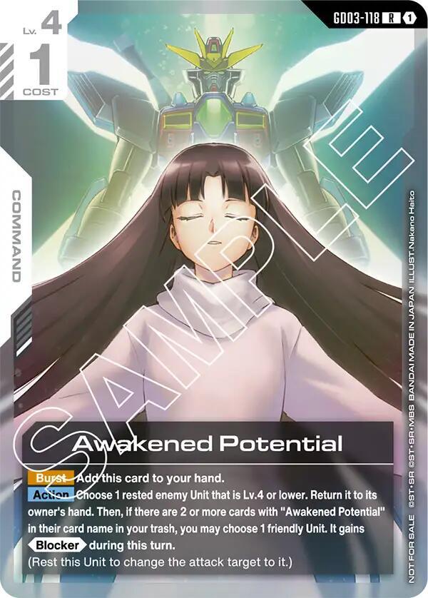 Awakened Potential (Store Tournament Participant Pack 03) - Gundam Promotional Cards (GCG-PR) NM *FOIL*