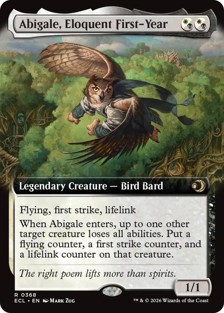 Abigale, Eloquent First-Year (Extended Art) - Lorwyn Eclipsed (ECL) NM