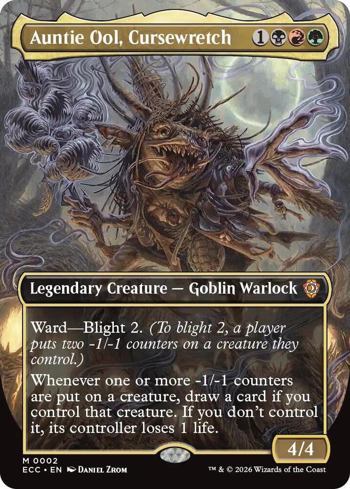 Auntie Ool, Cursewretch (Borderless) - Commander: Lorwyn Eclipsed (ECC) NM