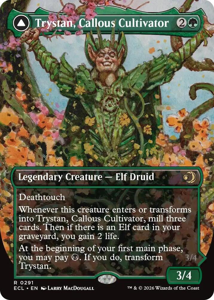 Trystan, Callous Cultivator (Borderless) - Lorwyn Eclipsed (ECL) NM *FOIL*