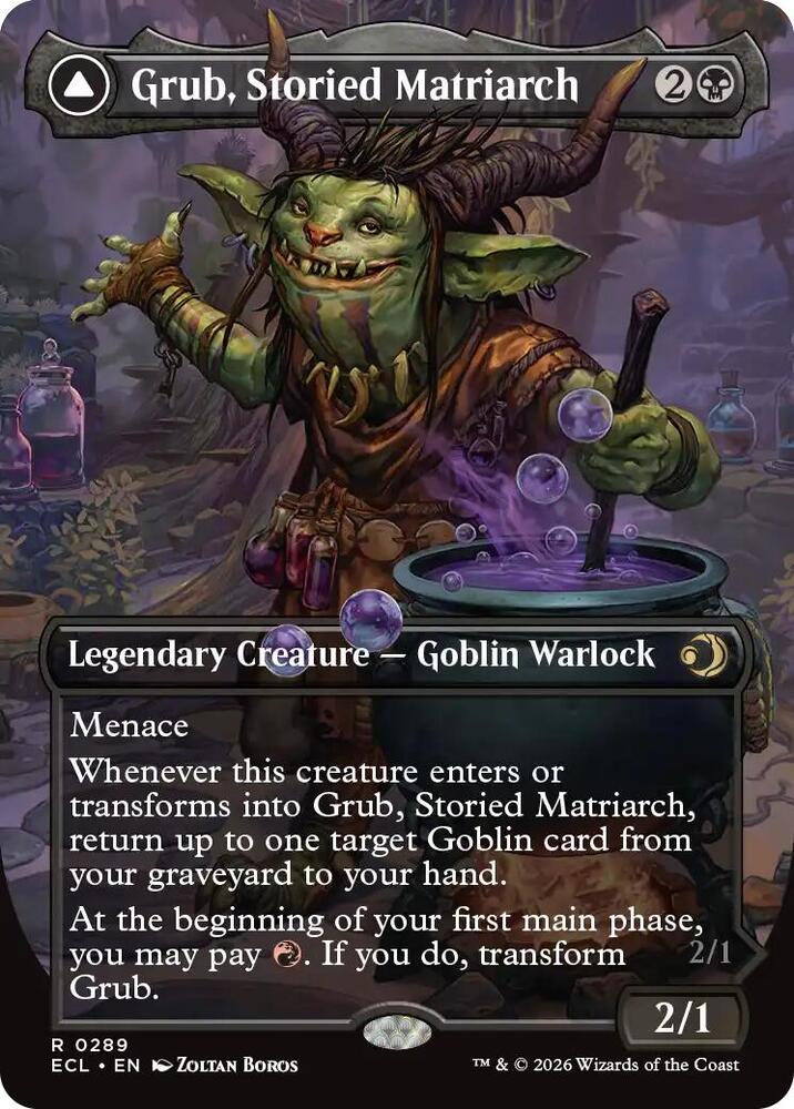 Grub, Storied Matriarch (Borderless) - Lorwyn Eclipsed (ECL) NM