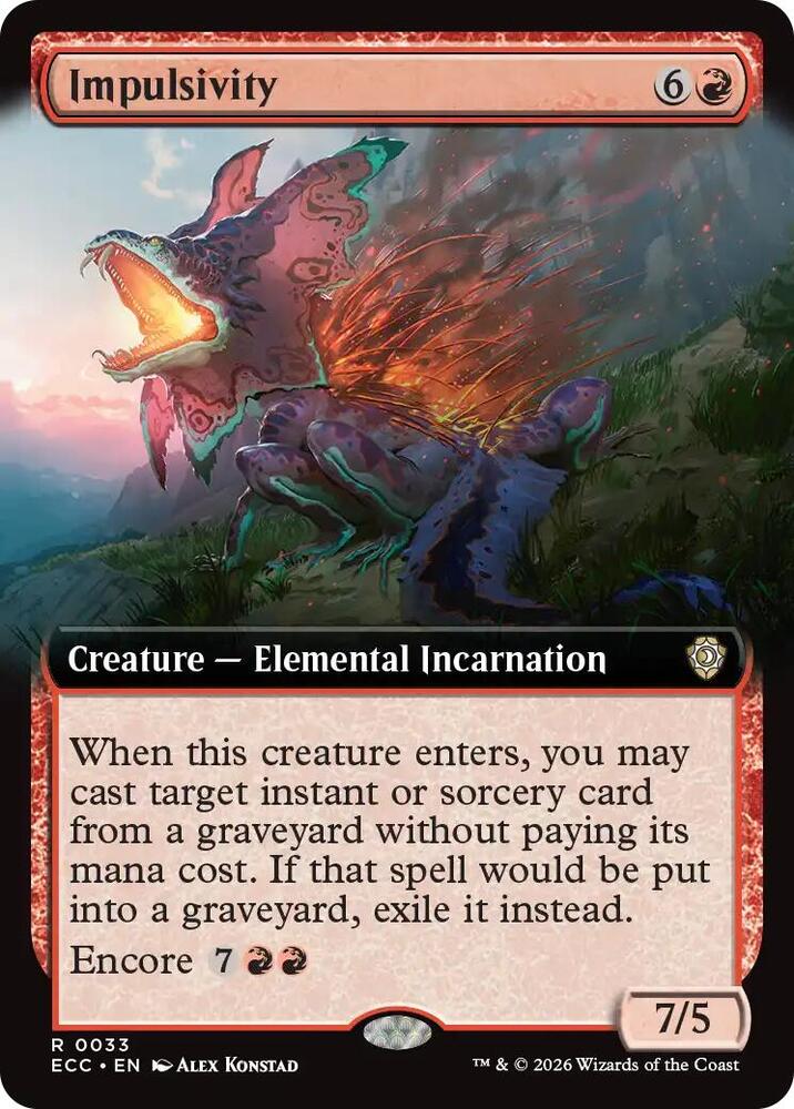 Impulsivity (Extended Art) - Commander: Lorwyn Eclipsed (ECC) NM