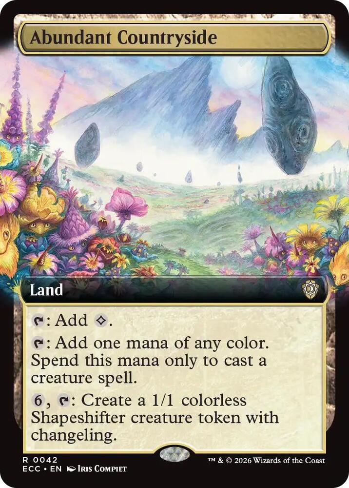 Abundant Countryside (Extended Art) - Commander: Lorwyn Eclipsed (ECC) NM