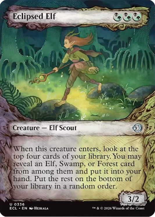 Eclipsed Elf (Showcase) - Lorwyn Eclipsed (ECL) NM *FOIL*