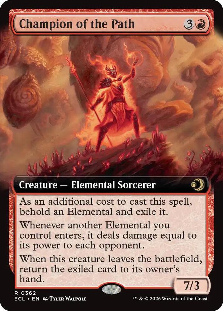 Champion of the Path (Extended Art) - Lorwyn Eclipsed (ECL) NM