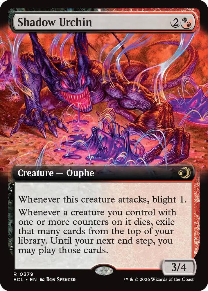 Shadow Urchin (Extended Art) - Lorwyn Eclipsed (ECL) NM *FOIL*