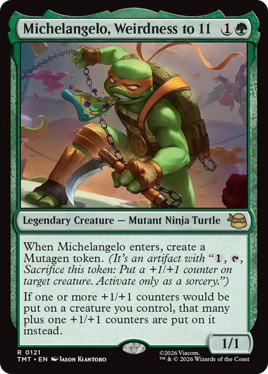 Michelangelo, Weirdness to 11 - Teenage Mutant Ninja Turtles (TMT) NM *FOIL* SEALED