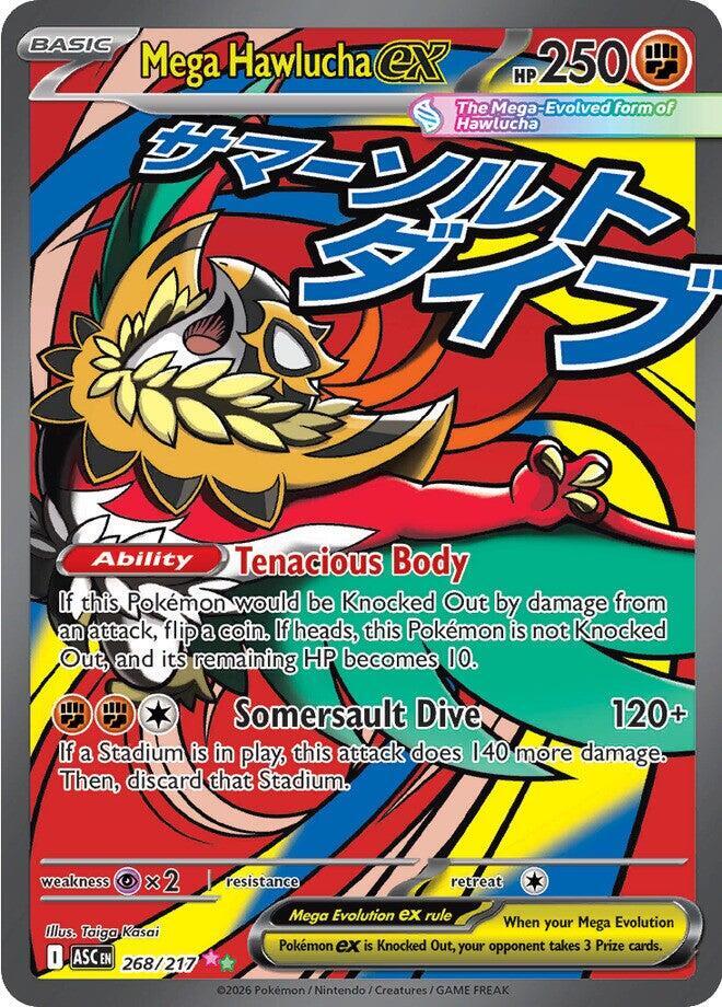 Mega Hawlucha ex - 268/217 - ME: Ascended Heroes (ASC) NM *FOIL*