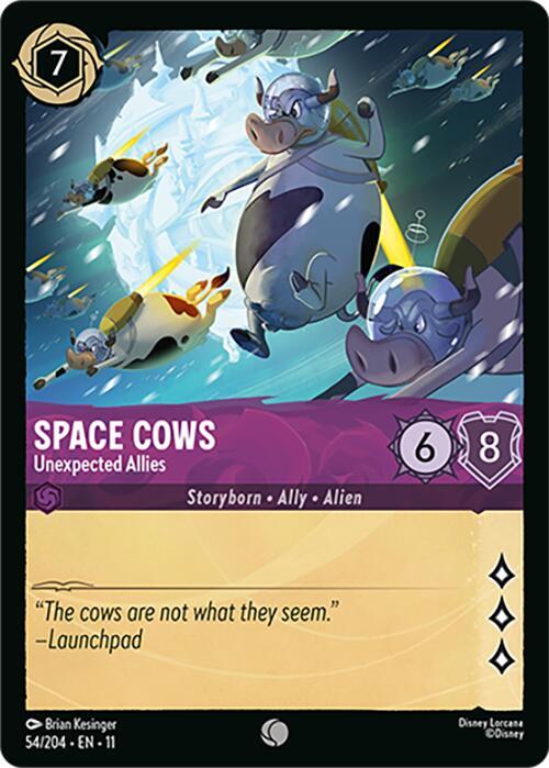 Space Cows - Unexpected Allies - Winterspell (11) NM *FOIL*