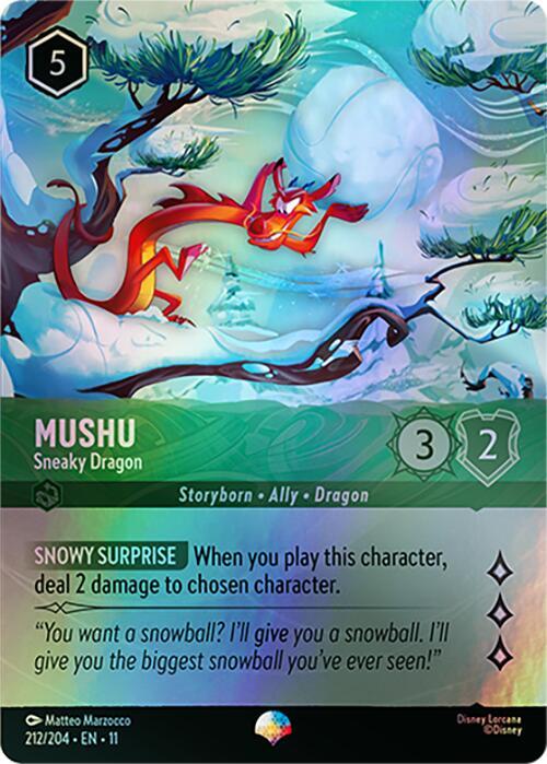 Mushu - Sneaky Dragon (Epic) - Winterspell (11) NM *FOIL*
