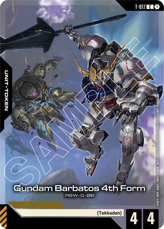Gundam Barbatos 4th Form (T-017) (Premium Card Collection Gundam Assemble) - Gundam Promotional Cards (GCG-PR) NM *FOIL*