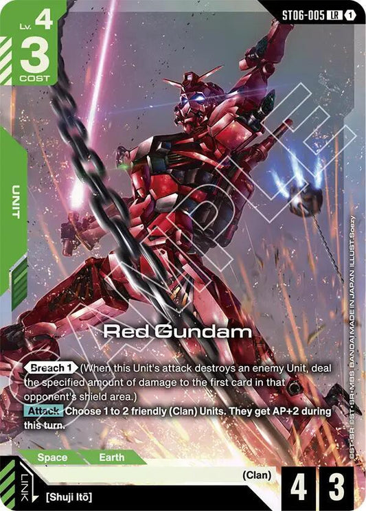 Red Gundam (Premium Card Collection Gundam Assemble) - Gundam Promotional Cards (GCG-PR) NM *FOIL*