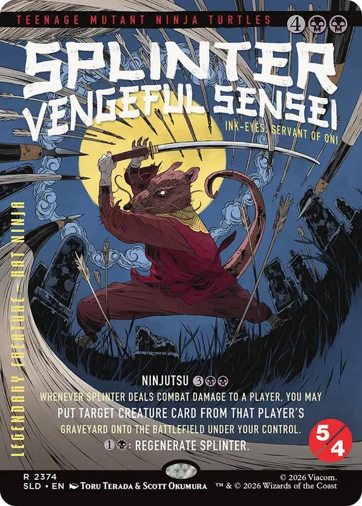 Splinter, Vengeful Sensei - Ink-Eyes, Servant of Oni - Secret Lair Drop Series (SLD) NM *FOIL*
