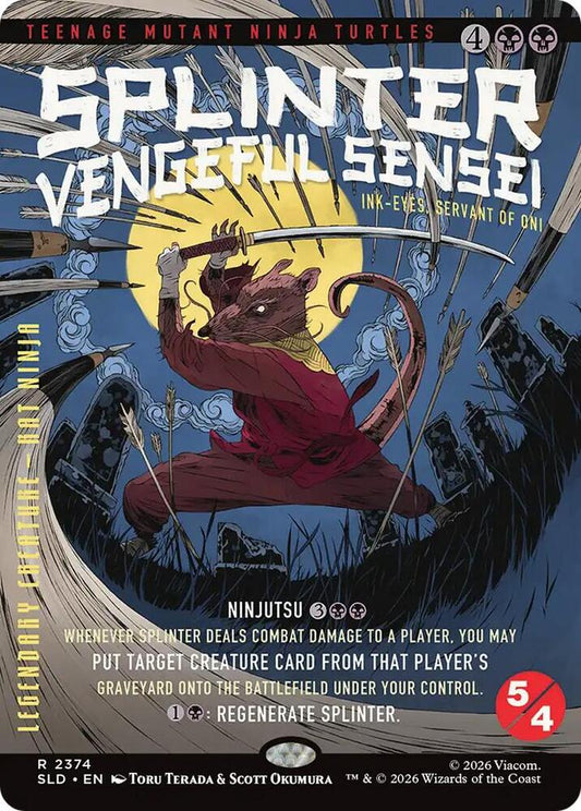 Splinter, Vengeful Sensei - Ink-Eyes, Servant of Oni - Secret Lair Drop Series (SLD) NM *FOIL*