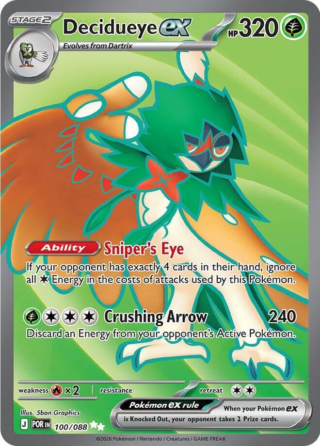 Decidueye ex - 100/088 - ME03: Perfect Order (POR) NM *FOIL*