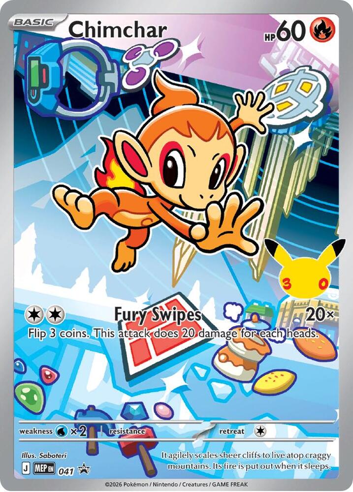 Chimchar - 041 - ME: Mega Evolution Promo (MEP) NM *FOIL*