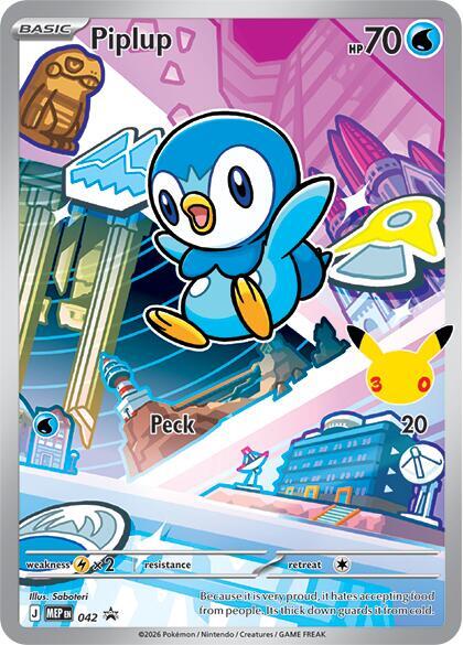 Piplup - 042 - ME: Mega Evolution Promo (MEP) NM *FOIL*