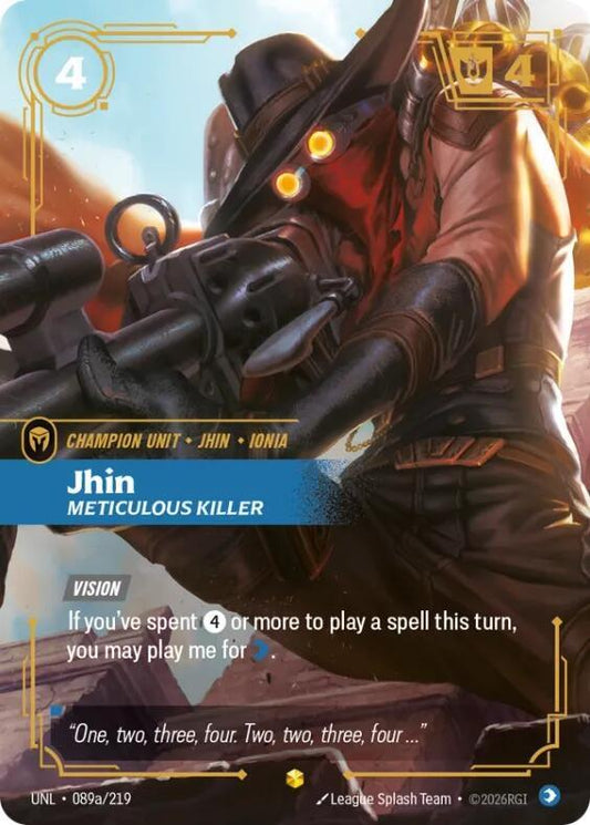 Jhin - Meticulous Killer (Alternate Art) - Unleashed (UNL) NM *FOIL*