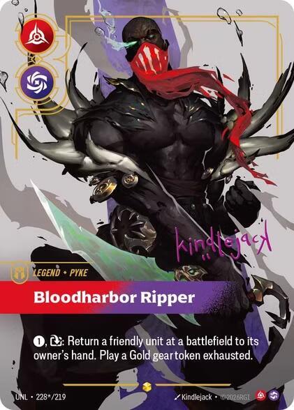 Pyke - Bloodharbor Ripper (Signature) - Unleashed (UNL) NM *FOIL*
