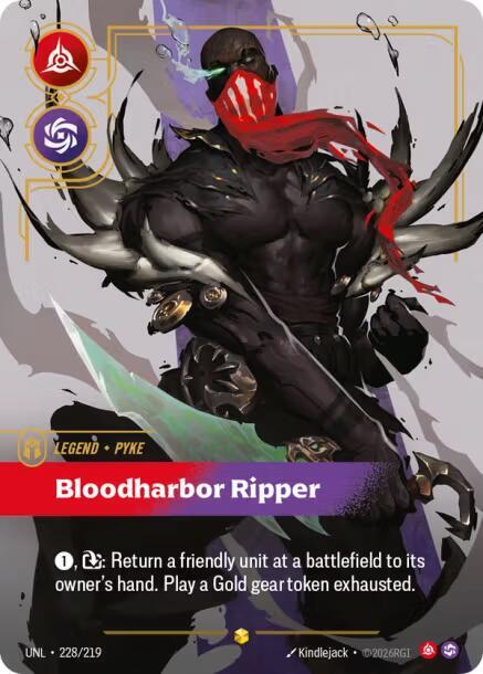 Pyke - Bloodharbor Ripper (Overnumbered) - Unleashed (UNL) NM *FOIL*
