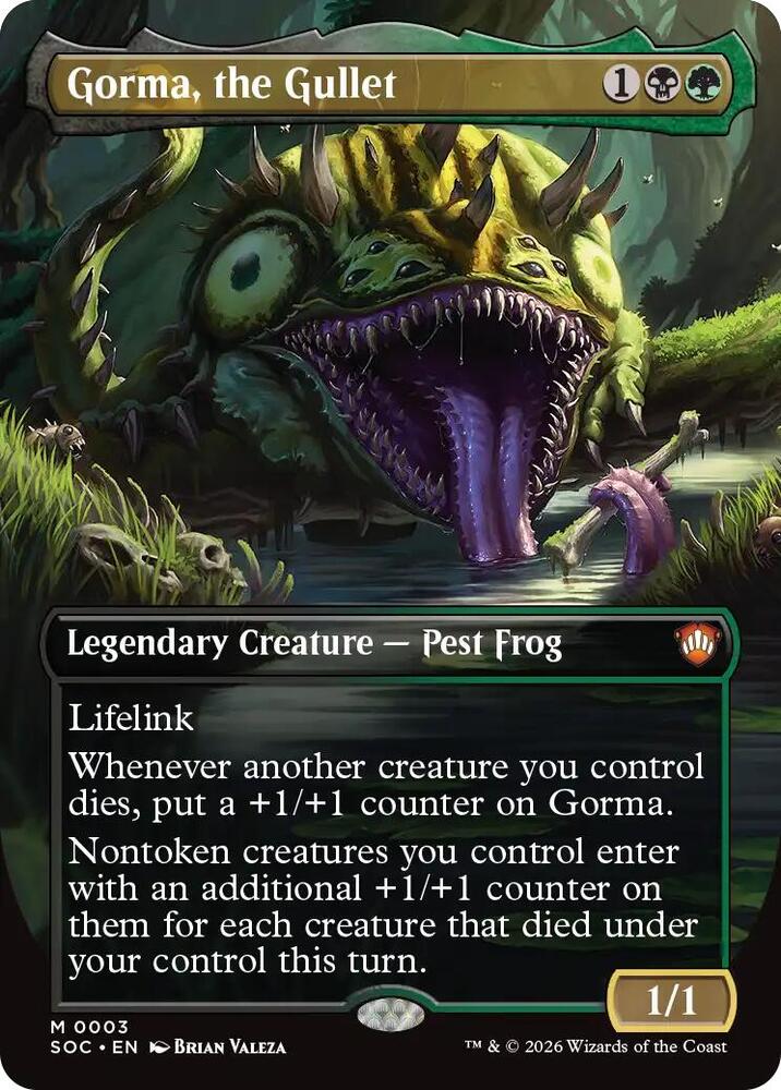 Gorma, the Gullet (Borderless) - Commander: Secrets of Strixhaven (SOC) NM