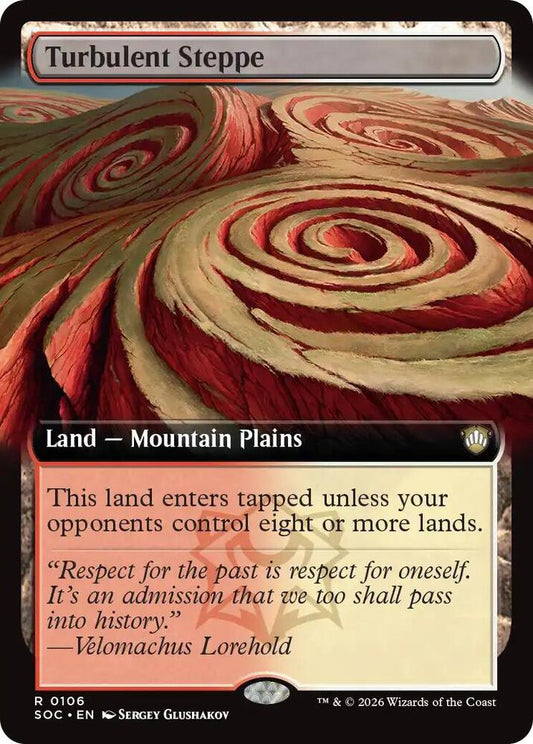 Turbulent Steppe (Extended Art) - Commander: Secrets of Strixhaven (SOC) NM