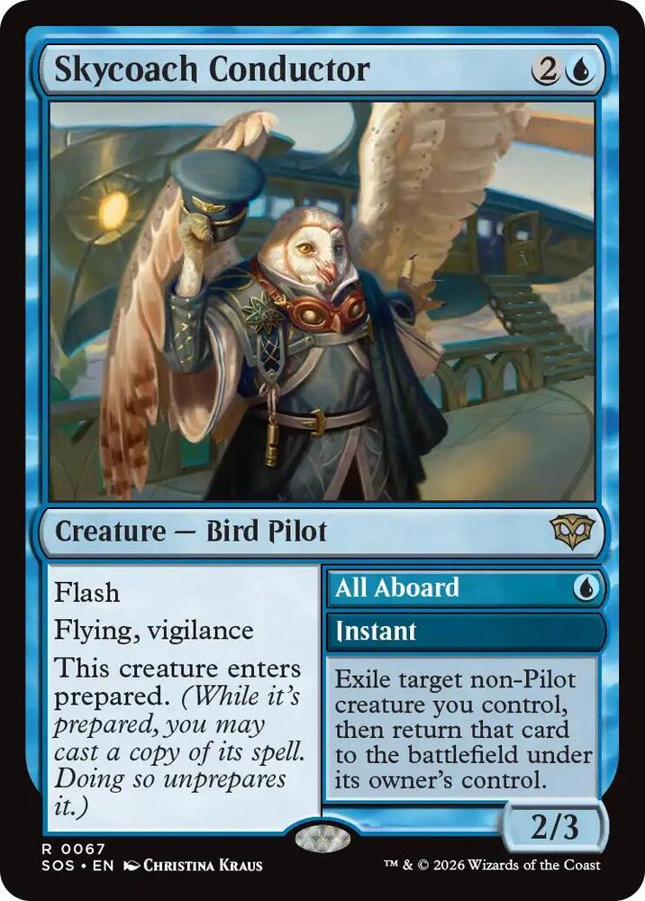 Skycoach Conductor - Secrets of Strixhaven (SOS) NM *FOIL*