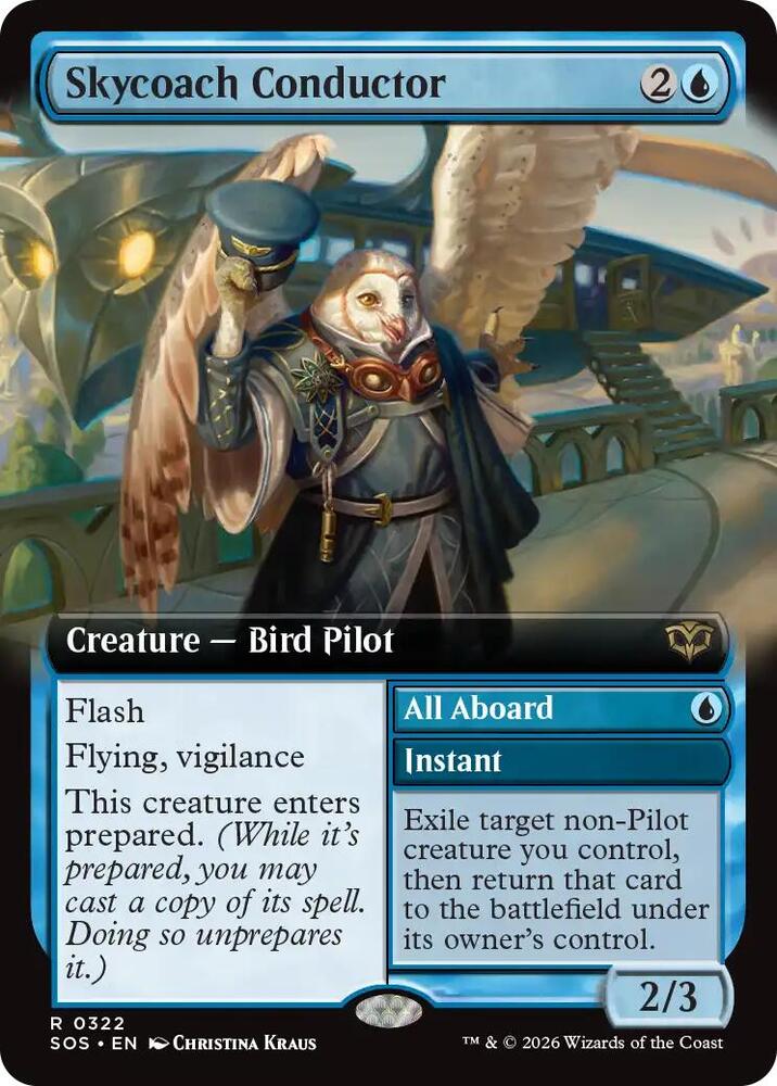 Skycoach Conductor (Extended Art) - Secrets of Strixhaven (SOS) NM