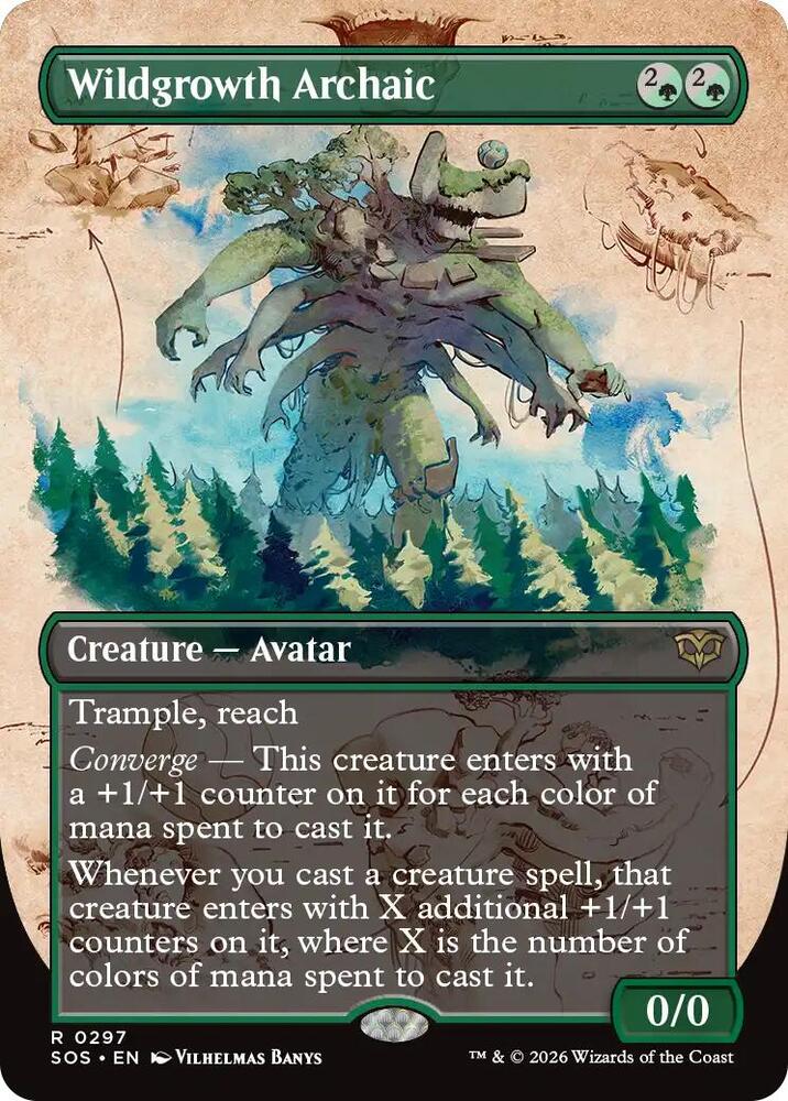 Wildgrowth Archaic (Borderless) - Secrets of Strixhaven (SOS) NM