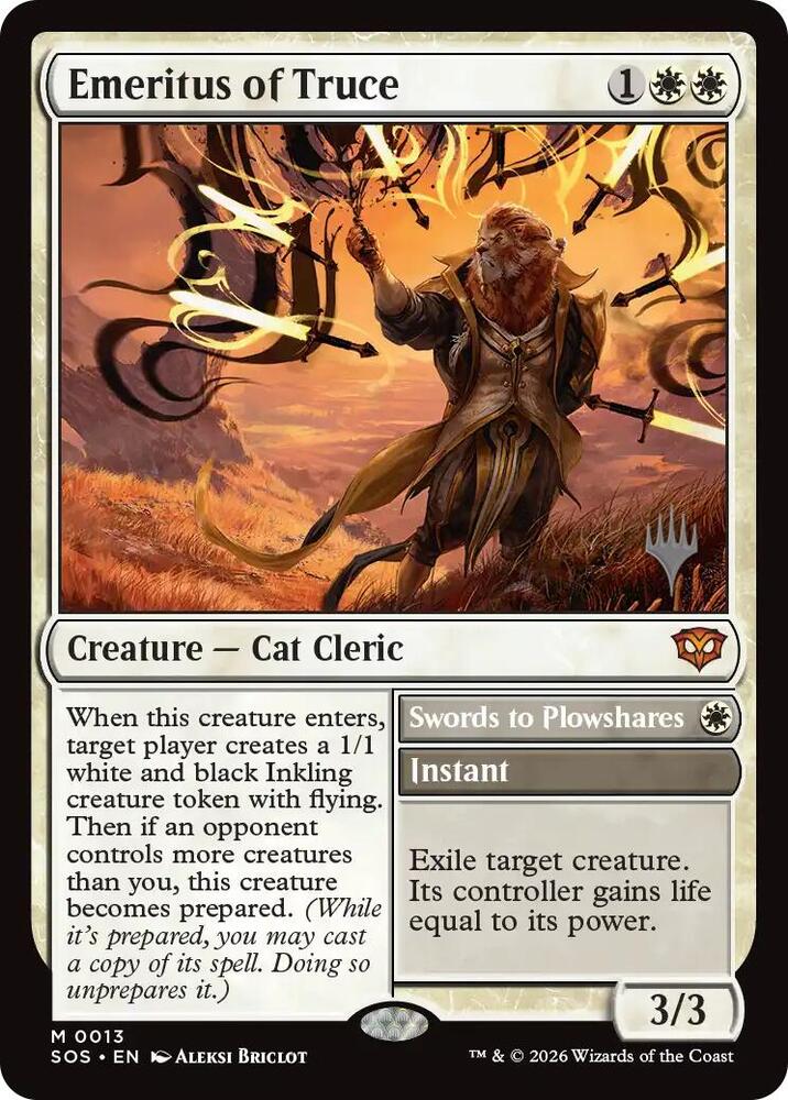 Emeritus of Truce - Promo Pack: Secrets of Strixhaven (PPSOS) NM *FOIL*