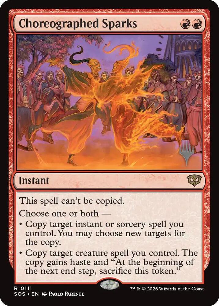 Choreographed Sparks - Promo Pack: Secrets of Strixhaven (PPSOS) NM *FOIL*